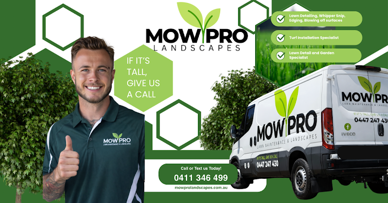 MowPro Landscapes lawn care work in Burleigh Heads